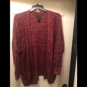 Rue 21 burgundy sweater/ cardigan